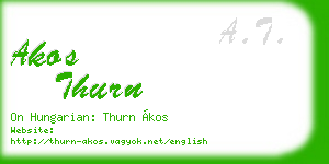 akos thurn business card